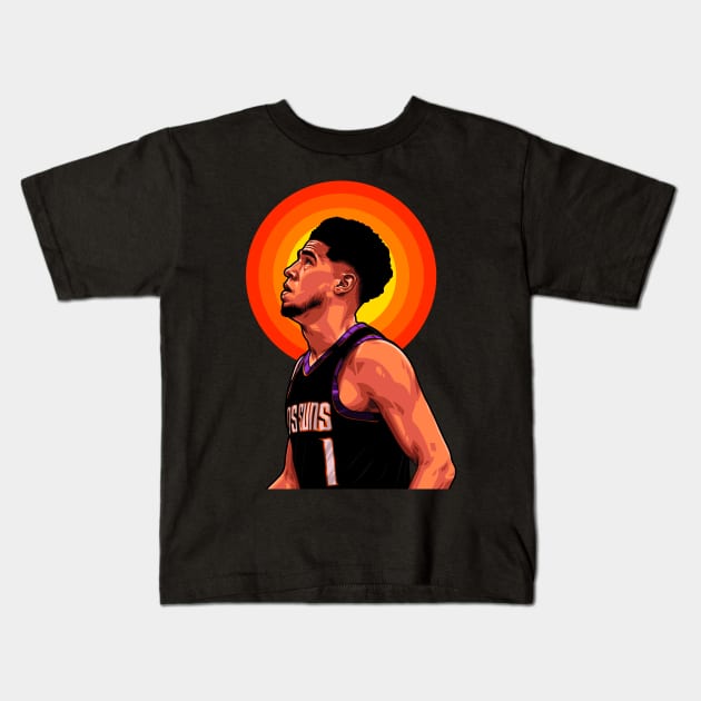 Devin Booker Kids T-Shirt by lazartemarjun